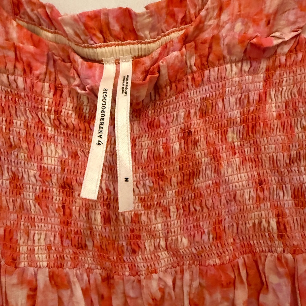Anthropologie Orange Floral Maxi Dress - Picture 4 of 4